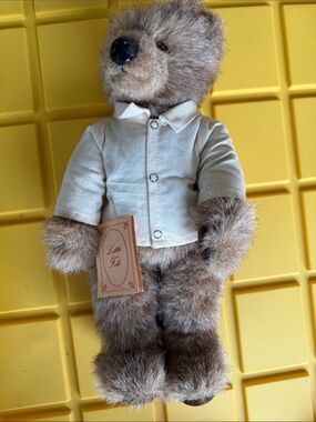 Brown Plush Bear with Cream Jacket - Collection